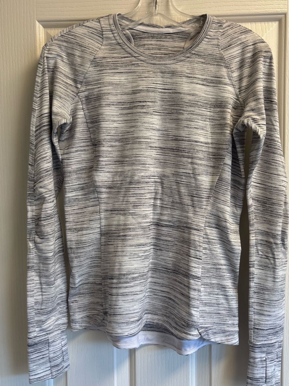 lululemon athletica Gray/White Space-Dyed Long Sleeve Tee